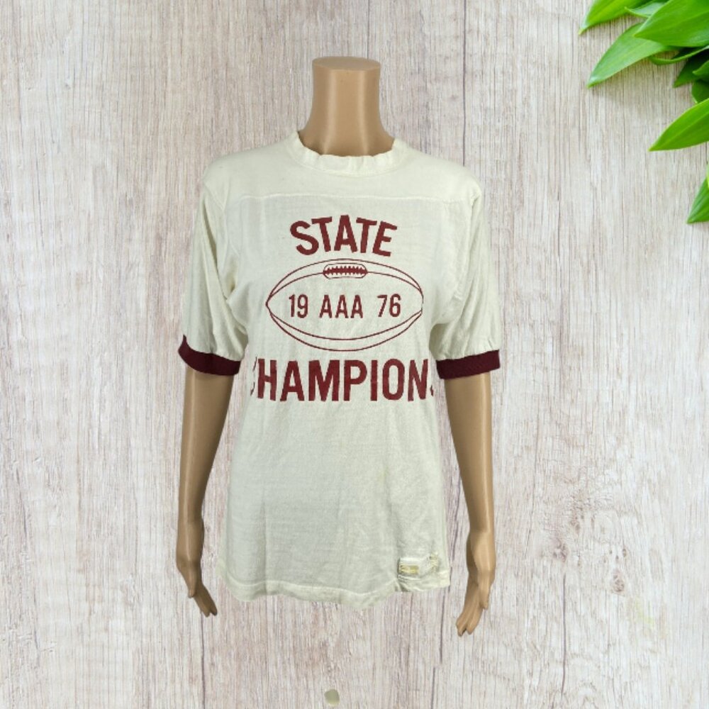 VARSITY T-SHIRT -- Rare, 1976 “State Champion” High School Demons T-Shirt, Retro